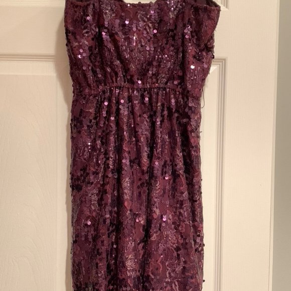 Express Purple Sequin Mini Dress - Picture 2 of 3